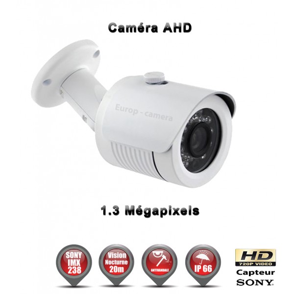 Tube AHD Anti-vandal HD 720P Capteur 1/3 SONY IMX238 IR 20m étanche réf: EC-AHDC20B - caméra de vidéo surveillance
