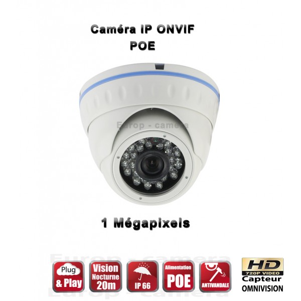 Caméra ip 720P ONVIF 1MP PLUG AND PLAY